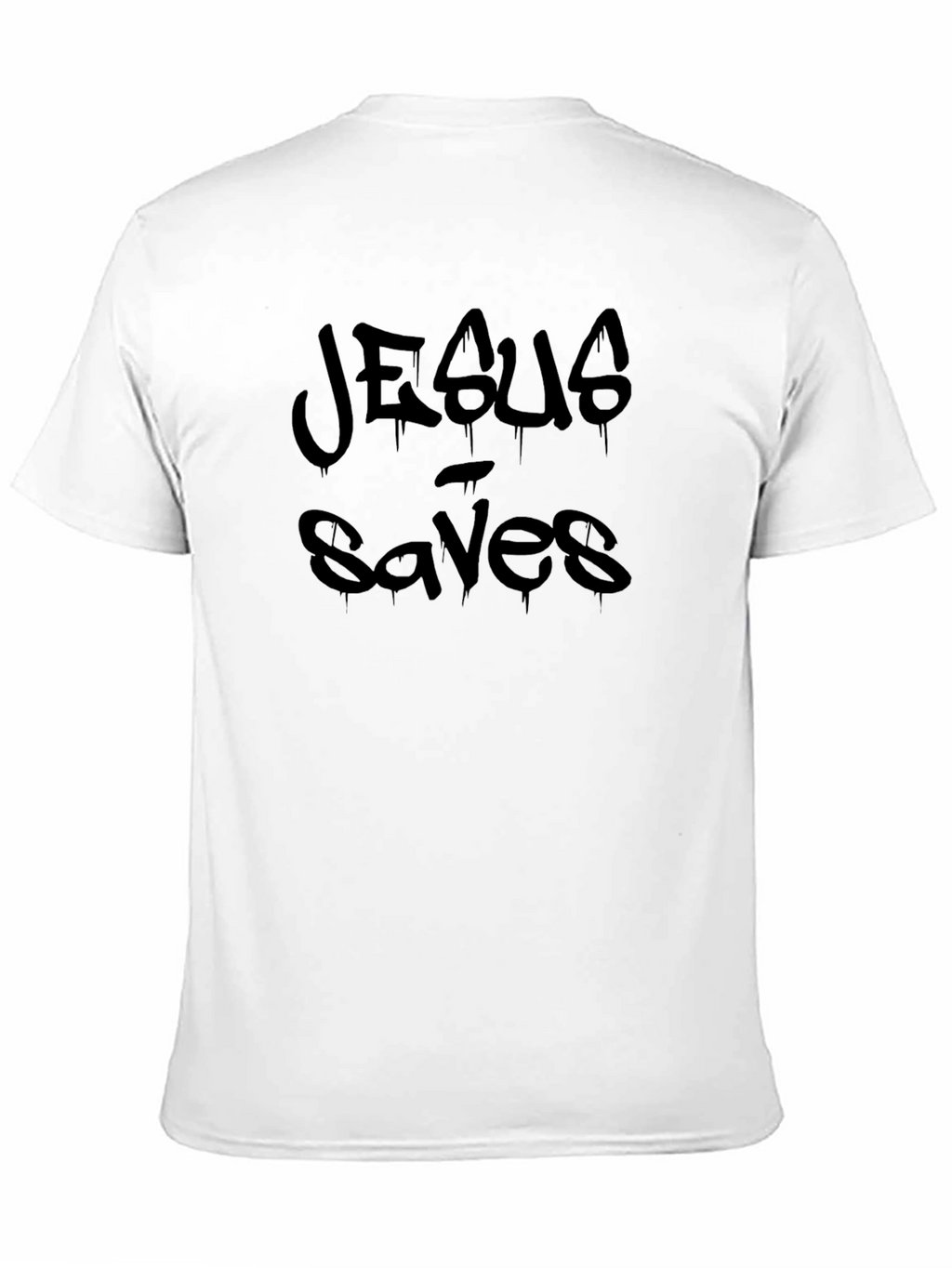 Jesus Saves Black Graphic T-Shirt
