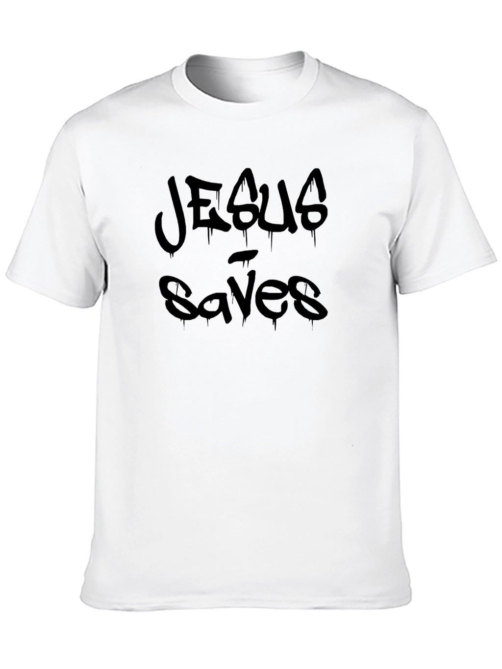 Jesus Saves Black Graphic T-Shirt