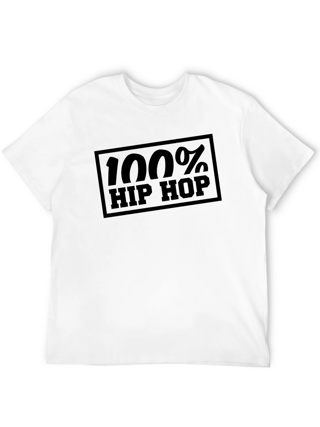 100% Hip Hop Graphic Tee - Black