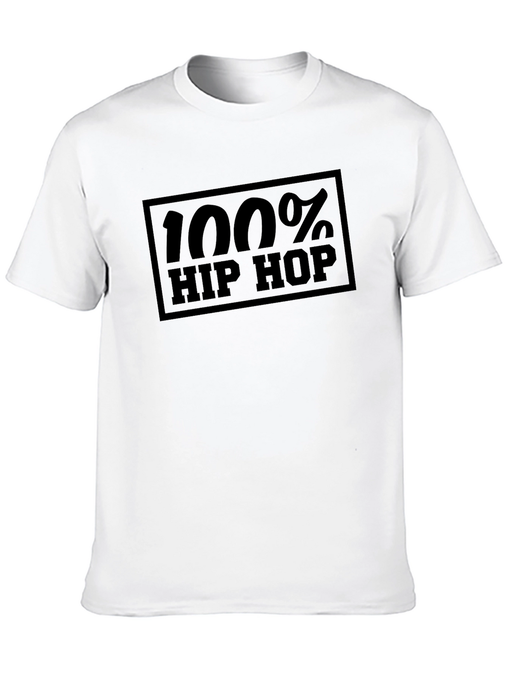 100% Hip Hop Graphic Tee - Black