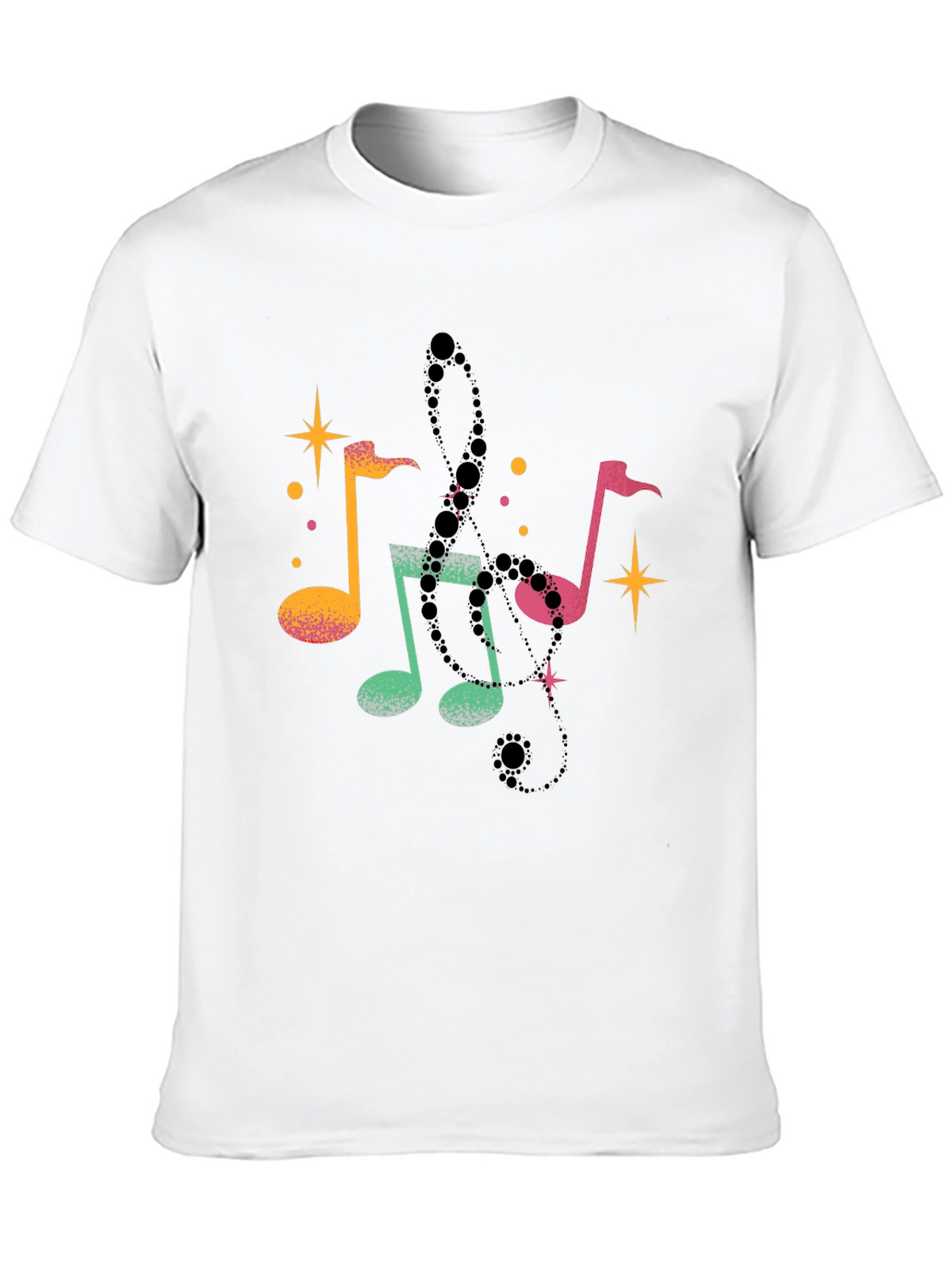 Musical Notes Black T-Shirt