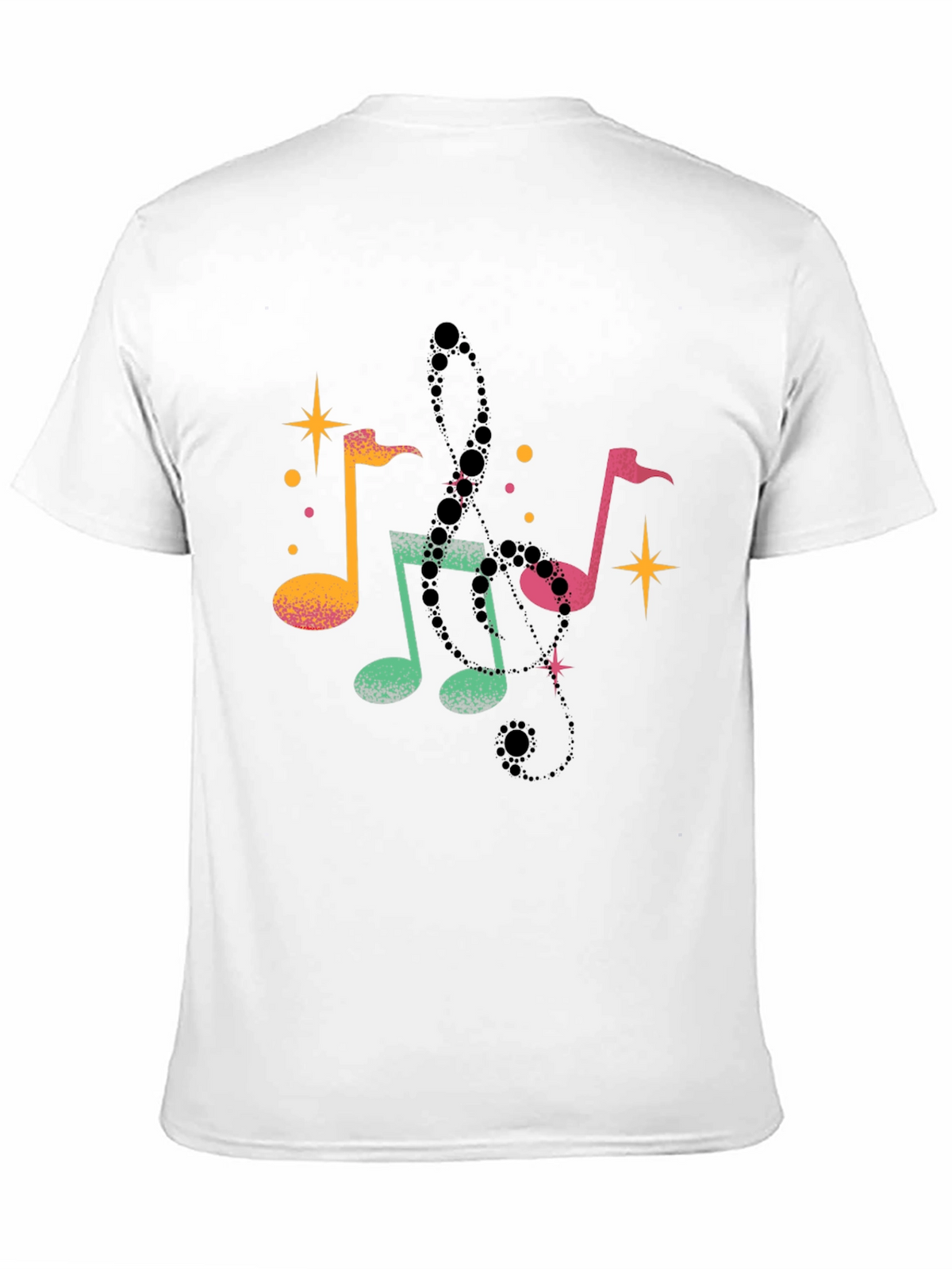 Musical Notes Black T-Shirt