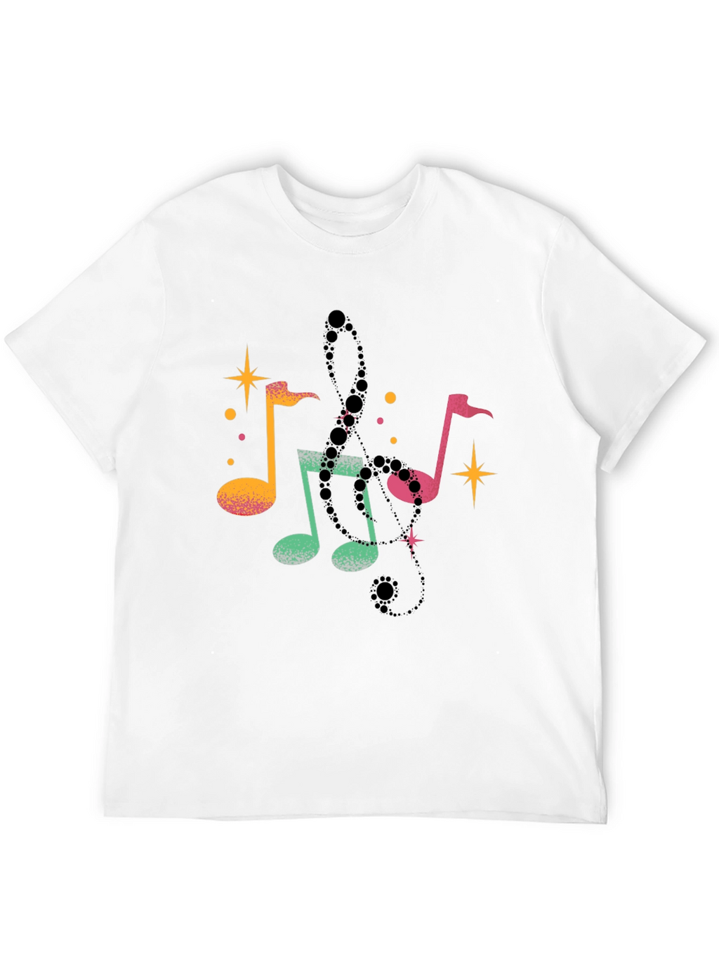 Musical Notes Black T-Shirt
