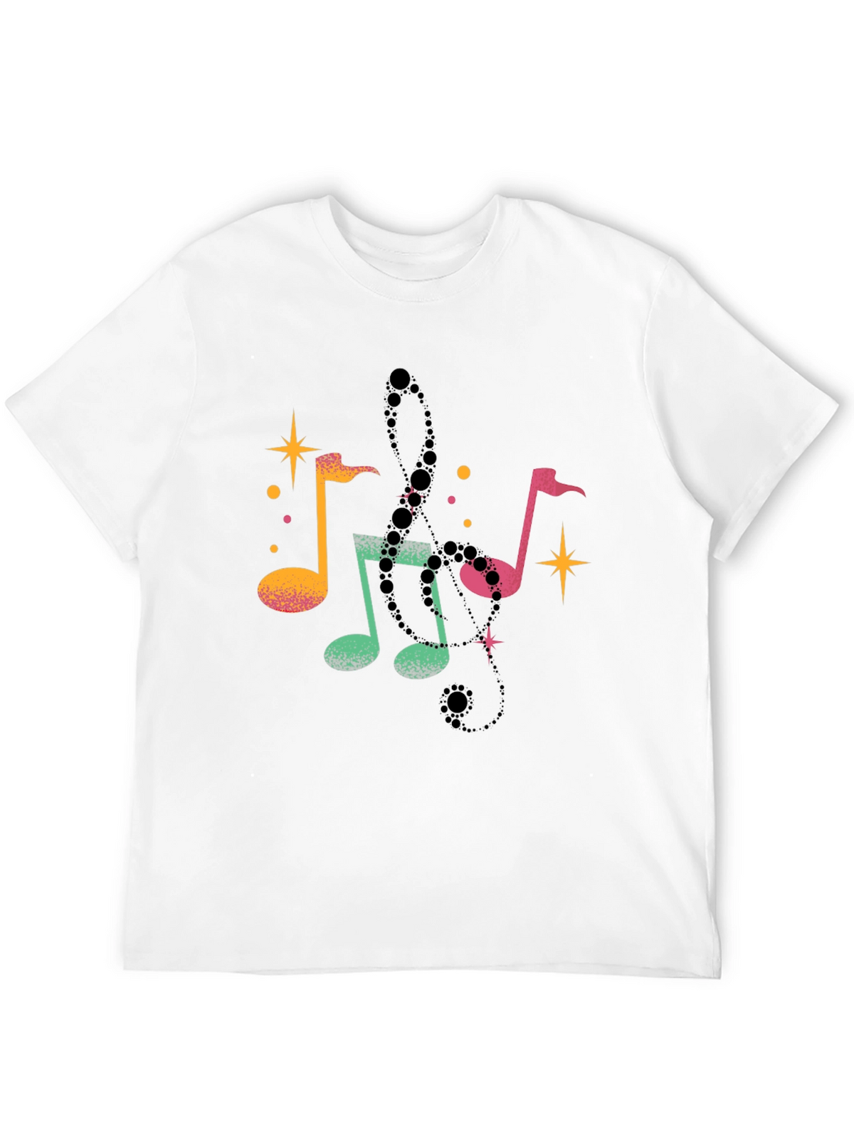 Musical Notes Black T-Shirt