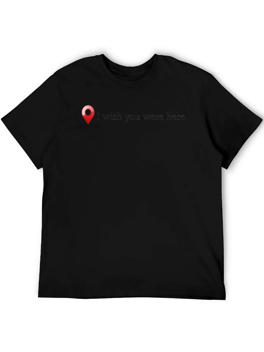 Wish You Were Here Black Graphic Tee