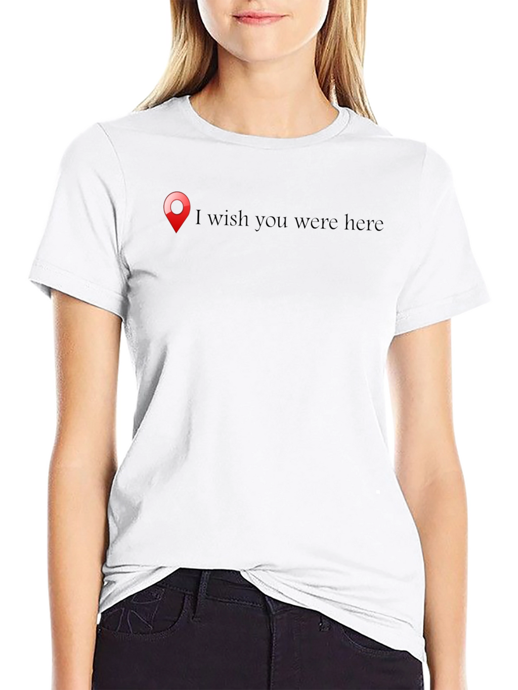 Wish You Were Here Black Graphic Tee