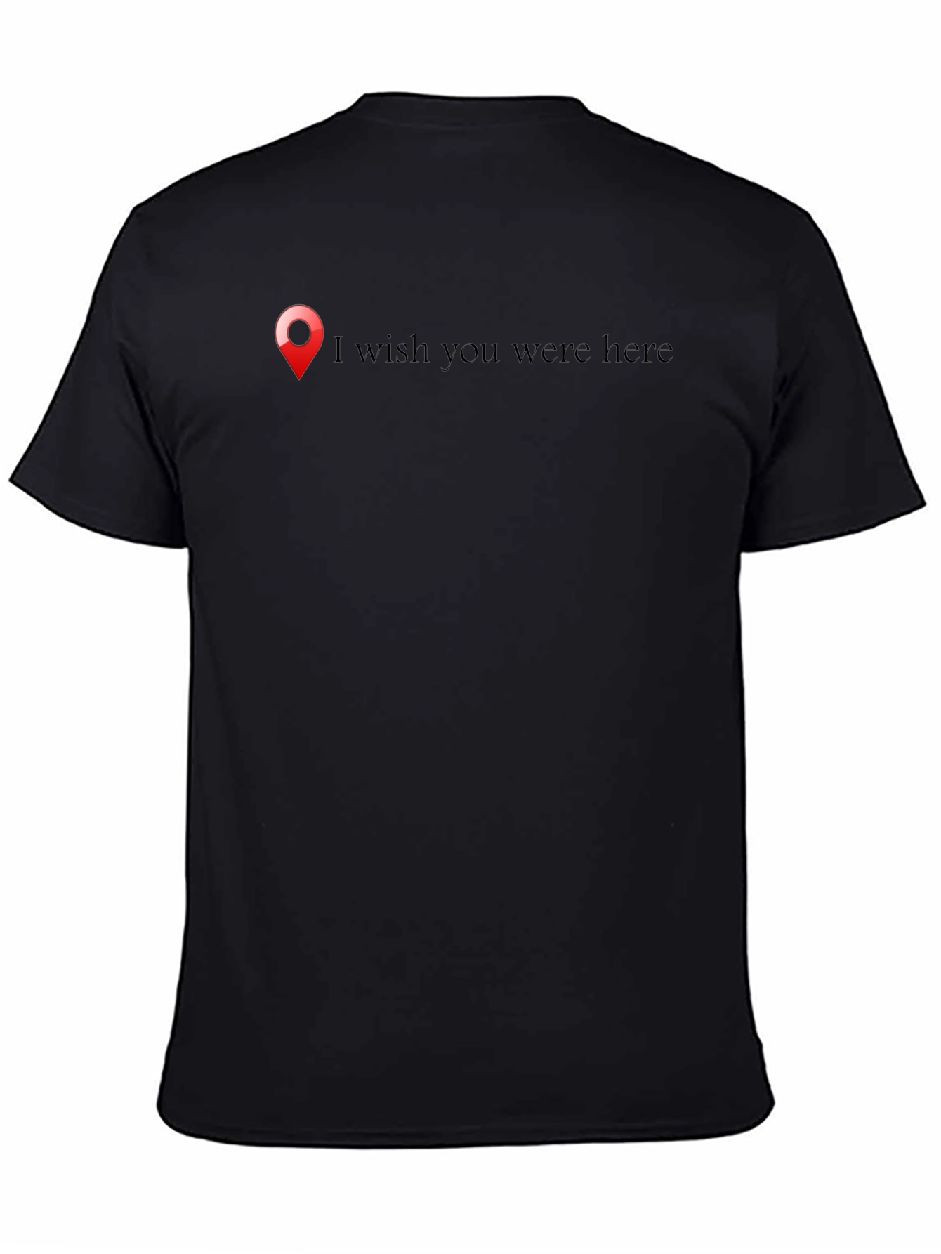 Wish You Were Here Black Graphic Tee
