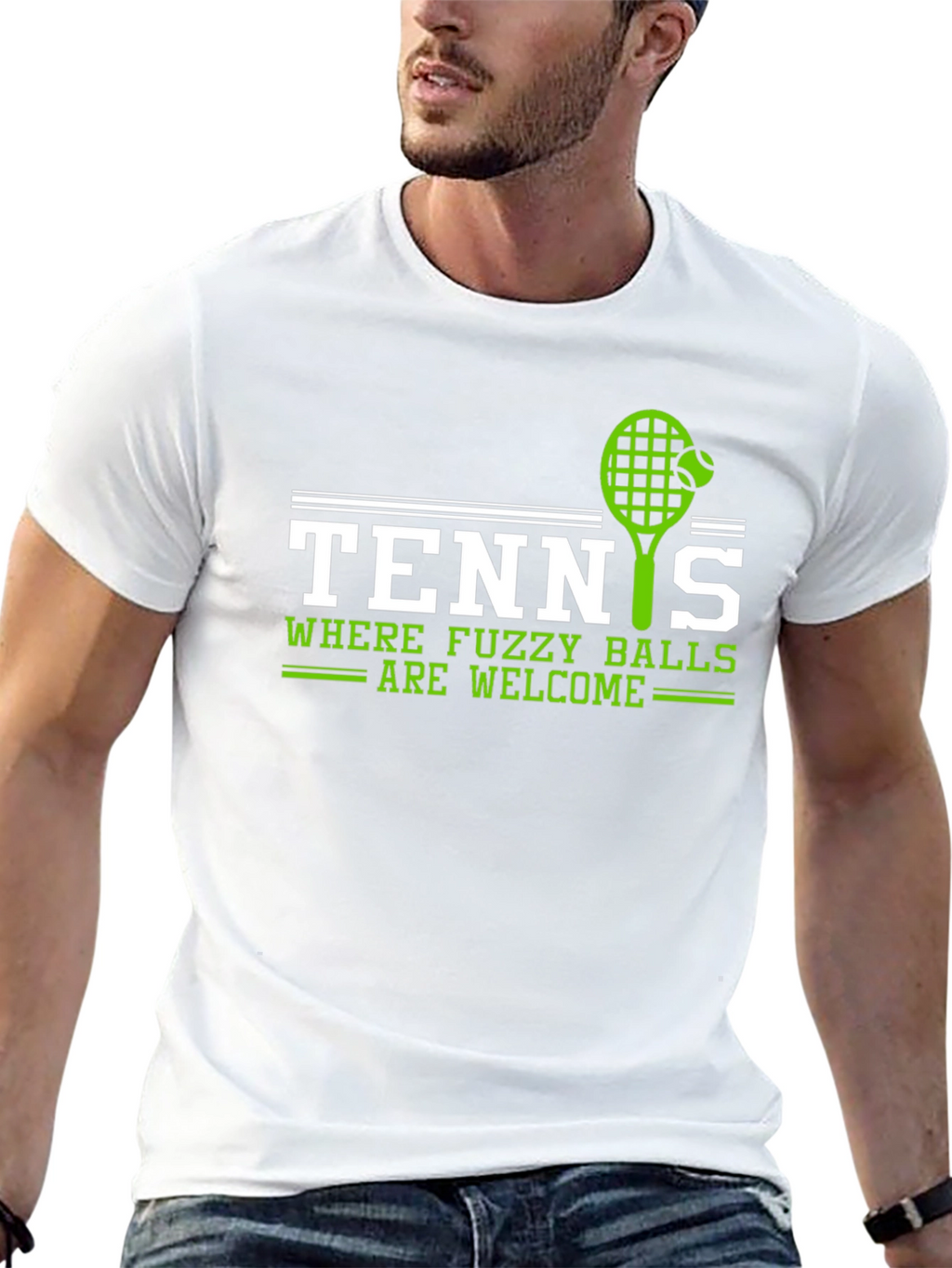 Tennis Fuzzy Balls Welcome Graphic T-Shirt