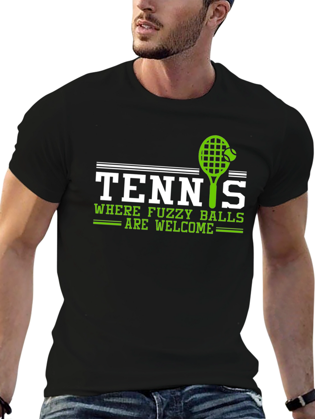 Tennis Fuzzy Balls Welcome Graphic T-Shirt