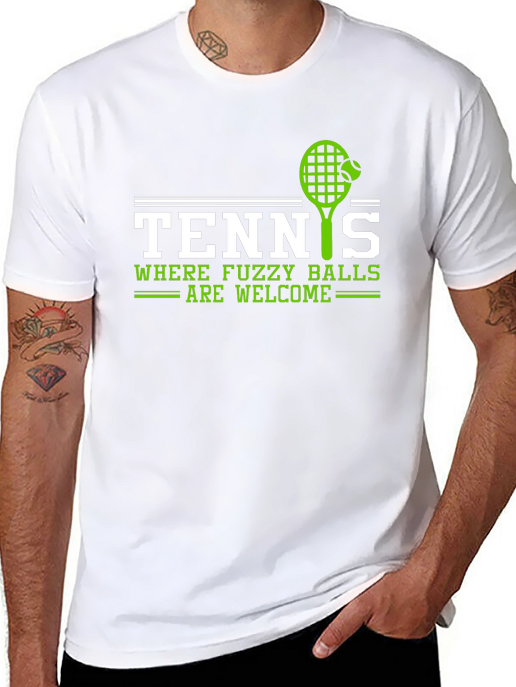Tennis Fuzzy Balls Welcome Graphic T-Shirt
