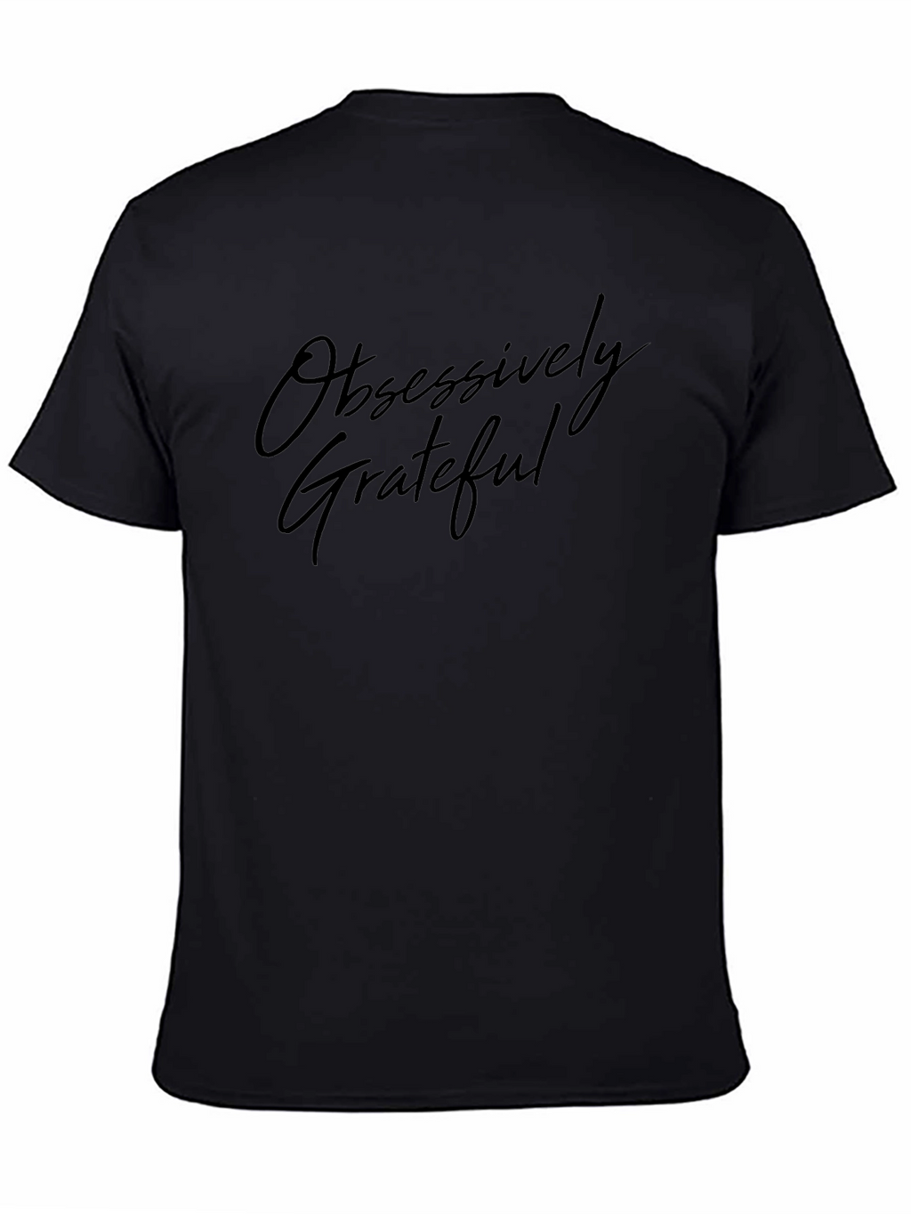 Obsessively Grateful Black Graphic Tee