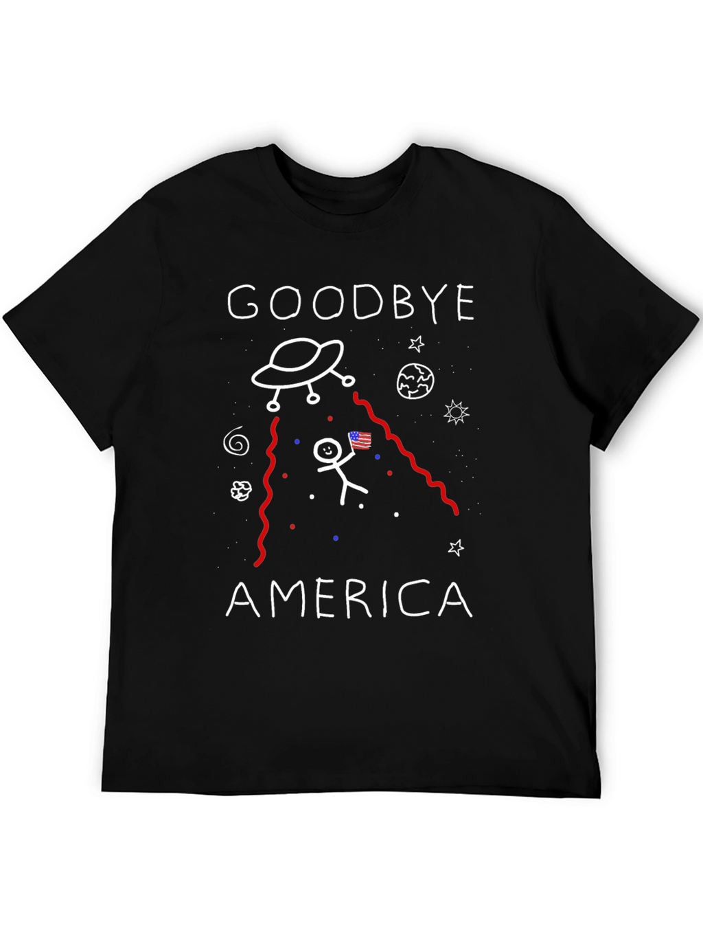 Goodbye America T-Shirt Alien Abduction Tee