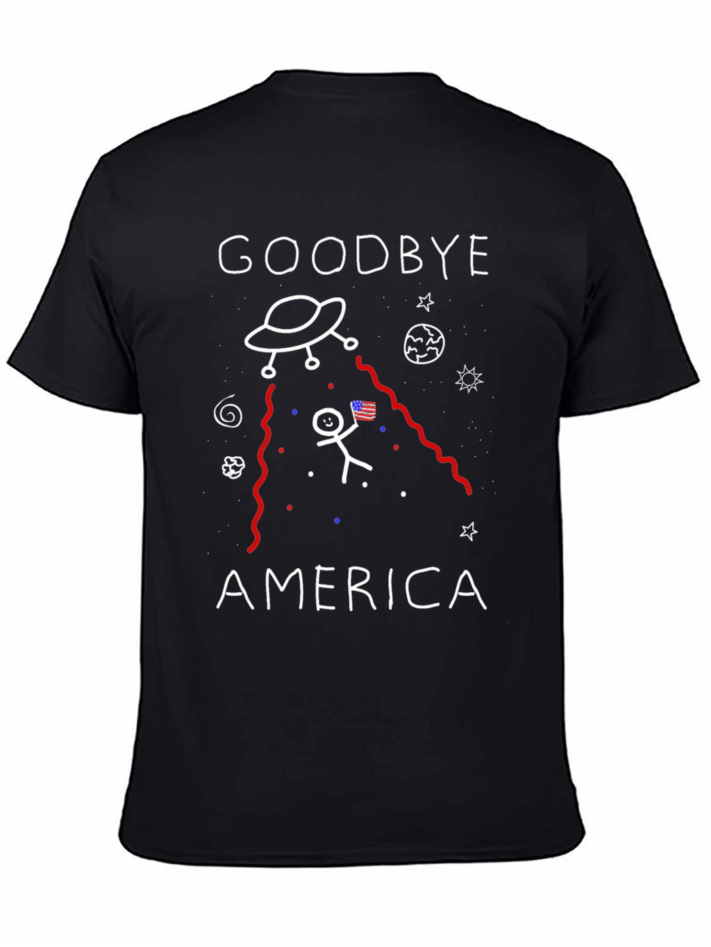 Goodbye America T-Shirt Alien Abduction Tee