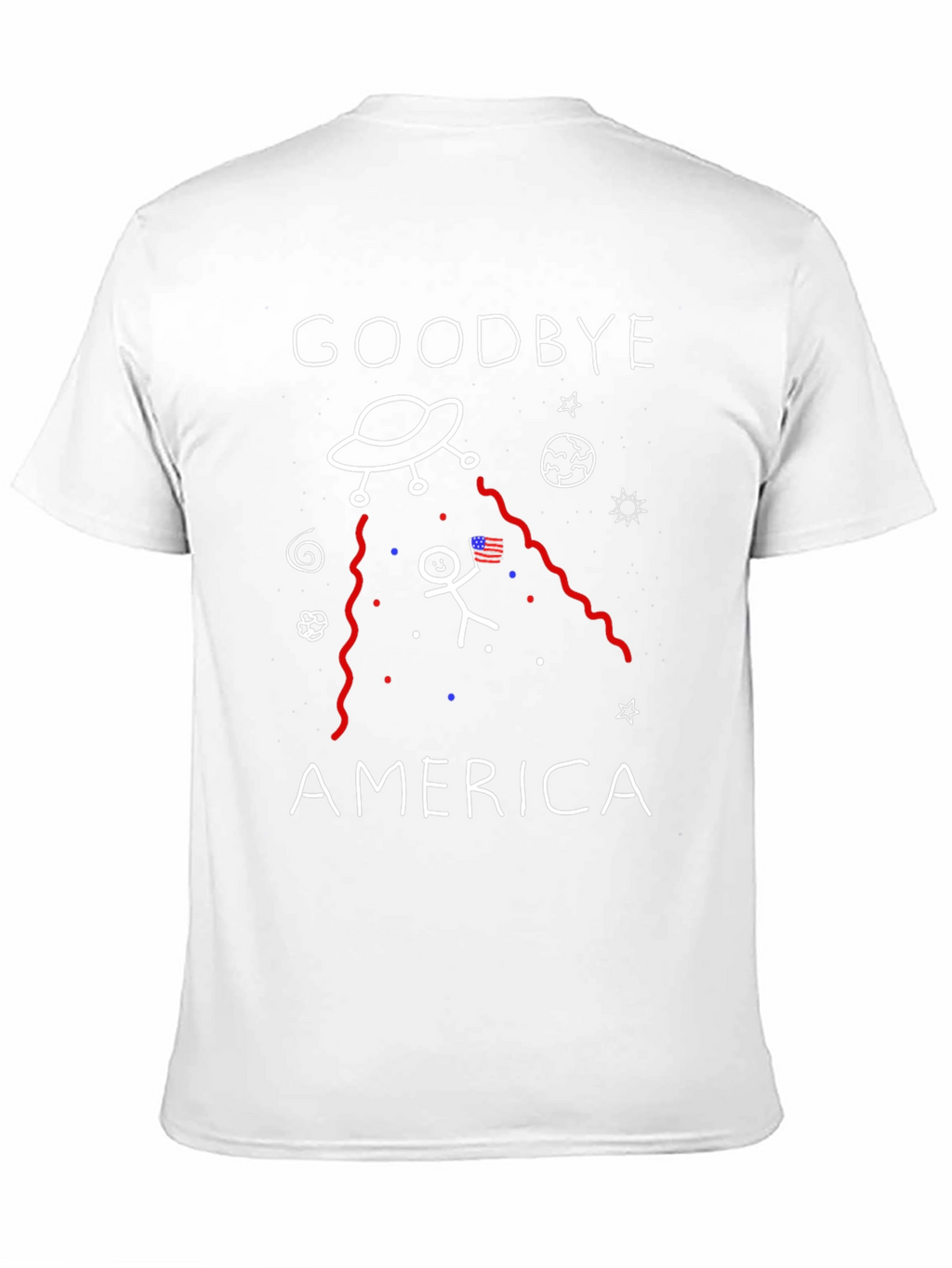 Goodbye America T-Shirt Alien Abduction Tee