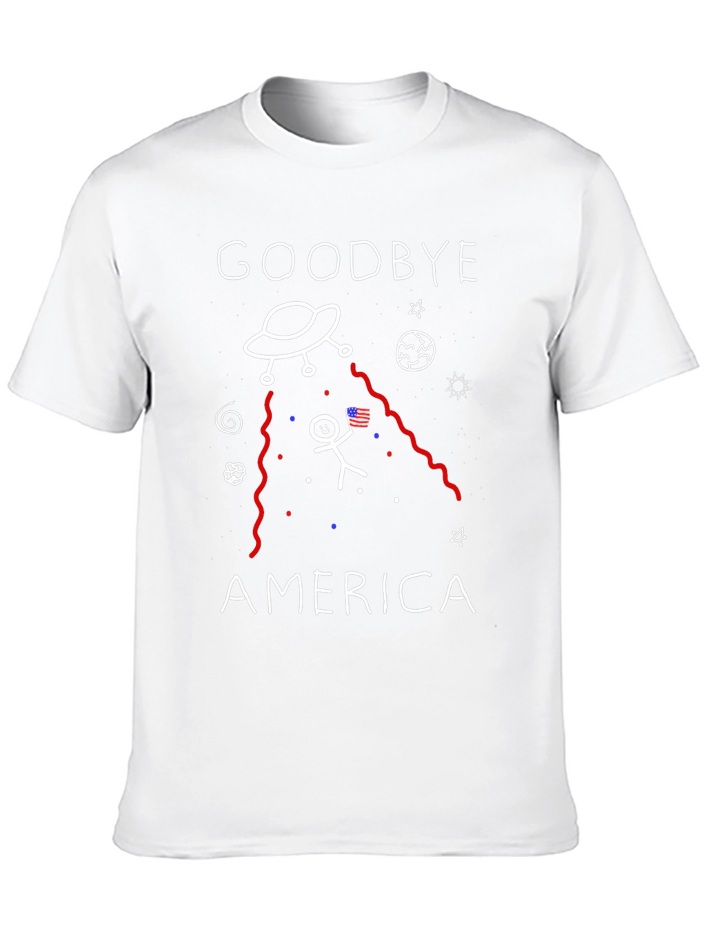 Goodbye America T-Shirt Alien Abduction Tee