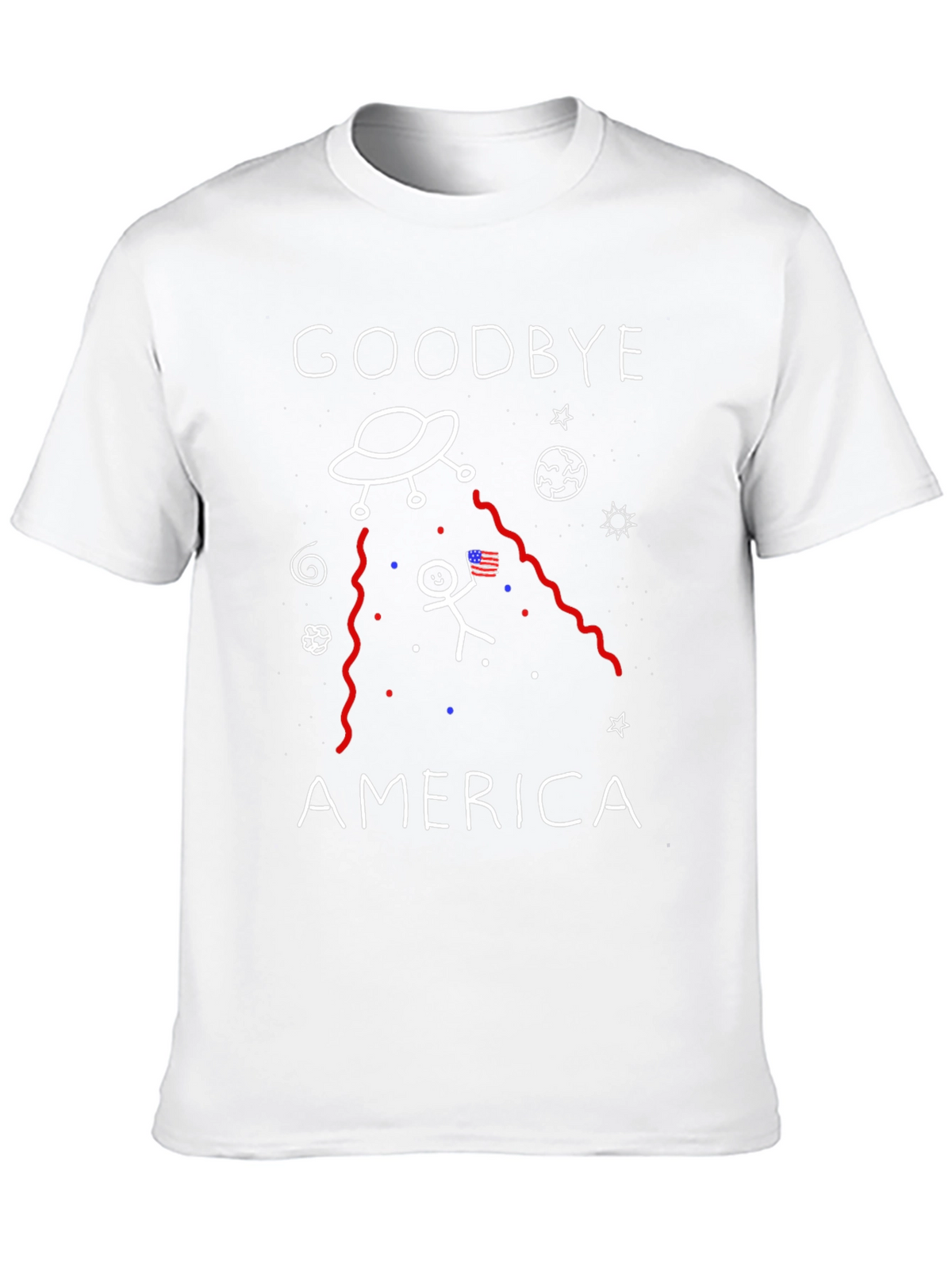 Goodbye America T-Shirt Alien Abduction Tee