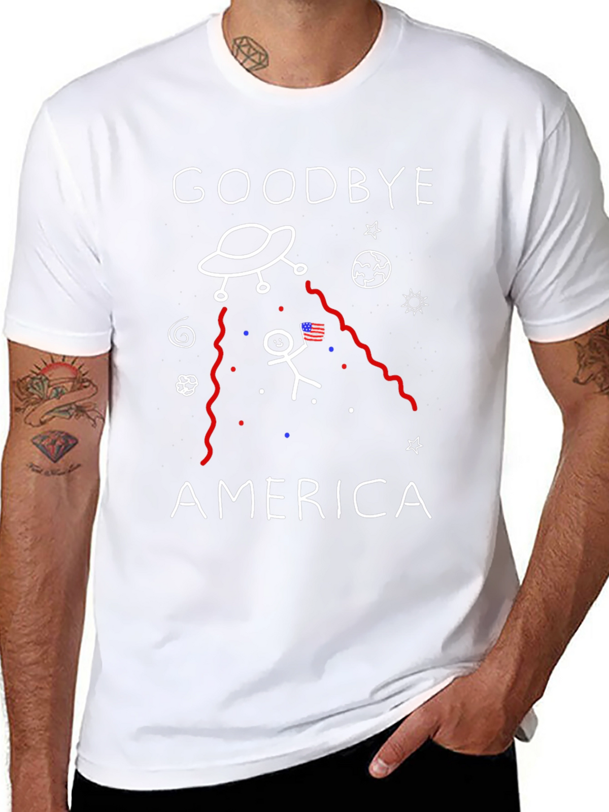 Goodbye America T-Shirt Alien Abduction Tee