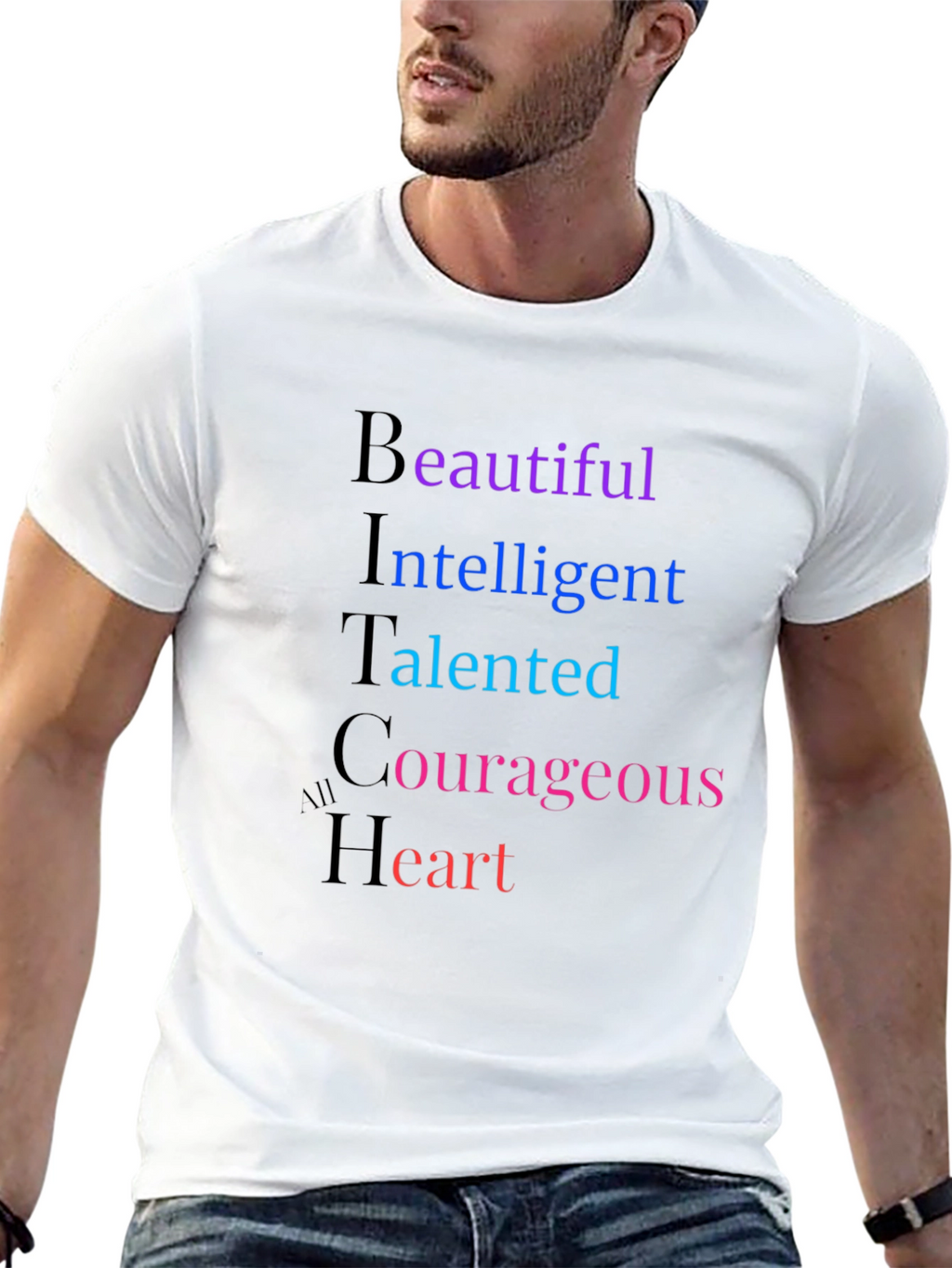 Empowering Womens BITCh Acronym T-Shirt