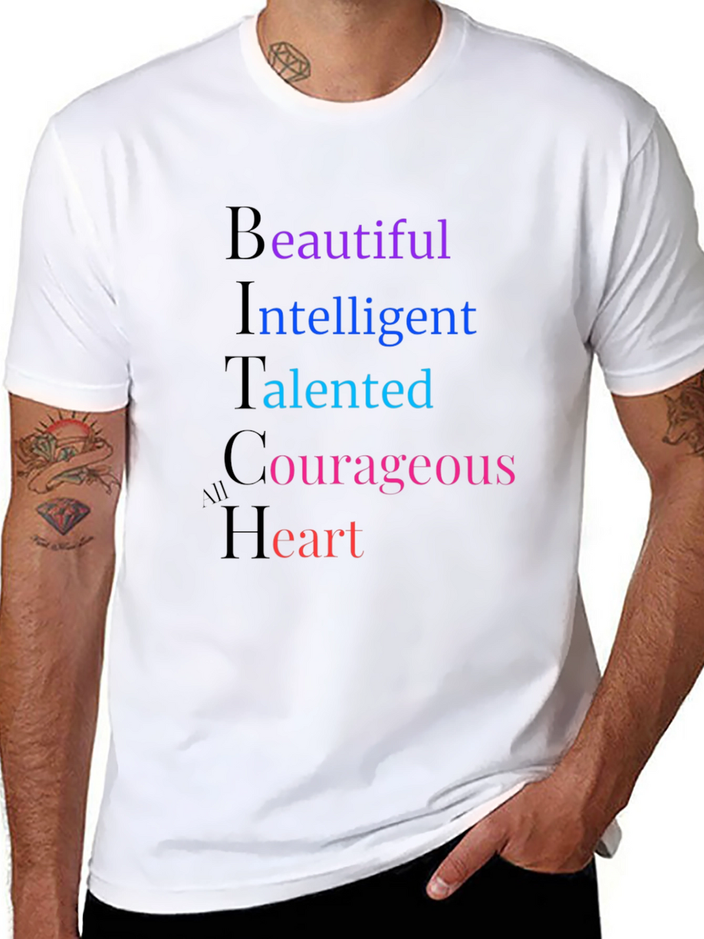 Empowering Womens BITCh Acronym T-Shirt