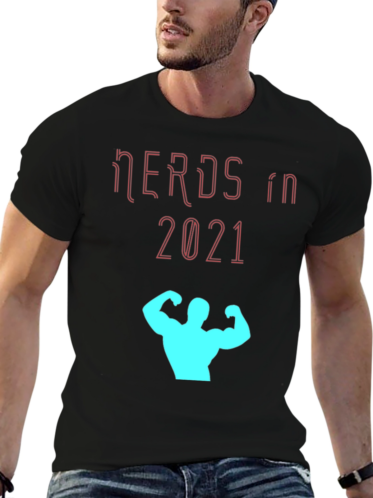 Nerds In 2021 Black Graphic T-Shirt