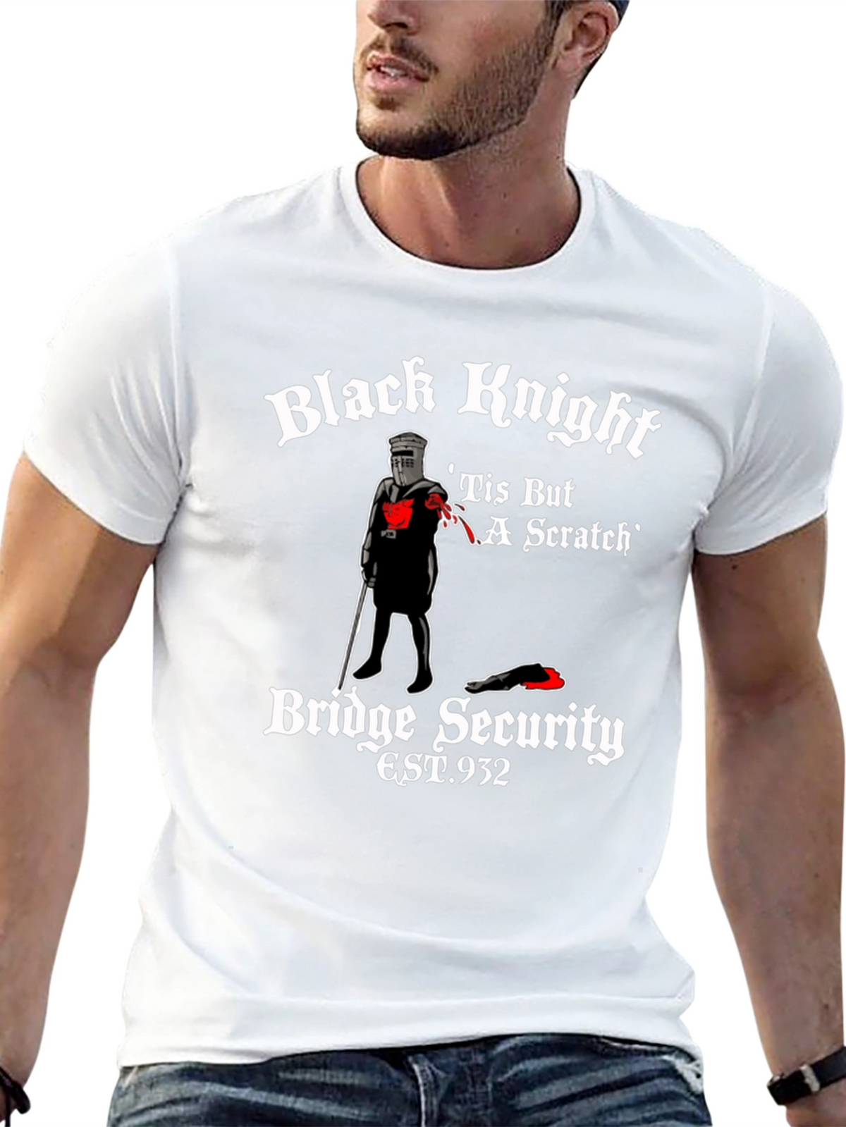 Black Knight Tis But A Scratch T-Shirt