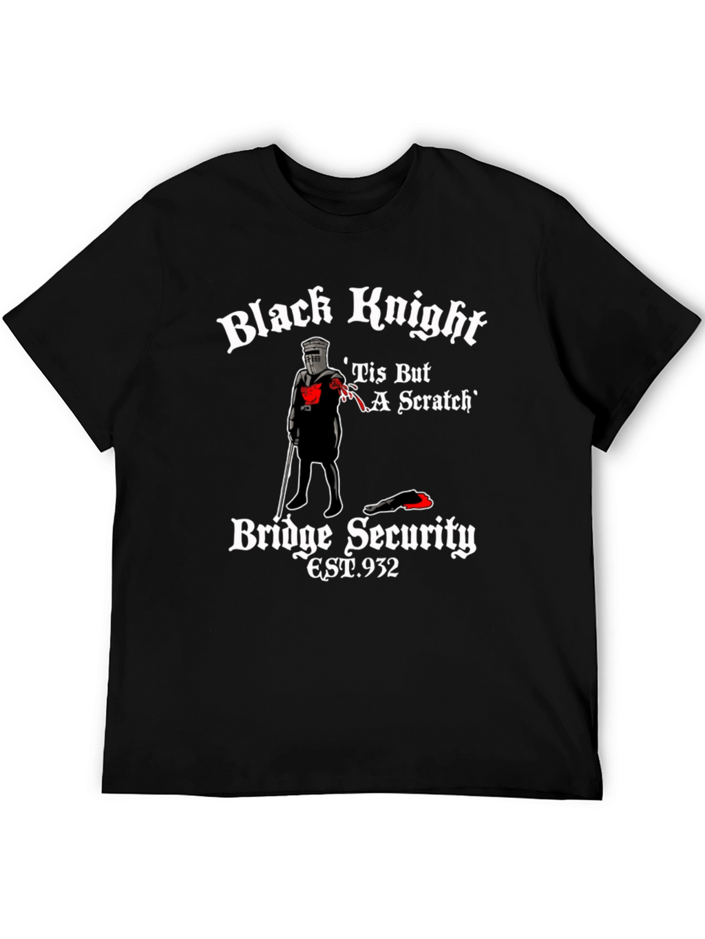 Black Knight Tis But A Scratch T-Shirt