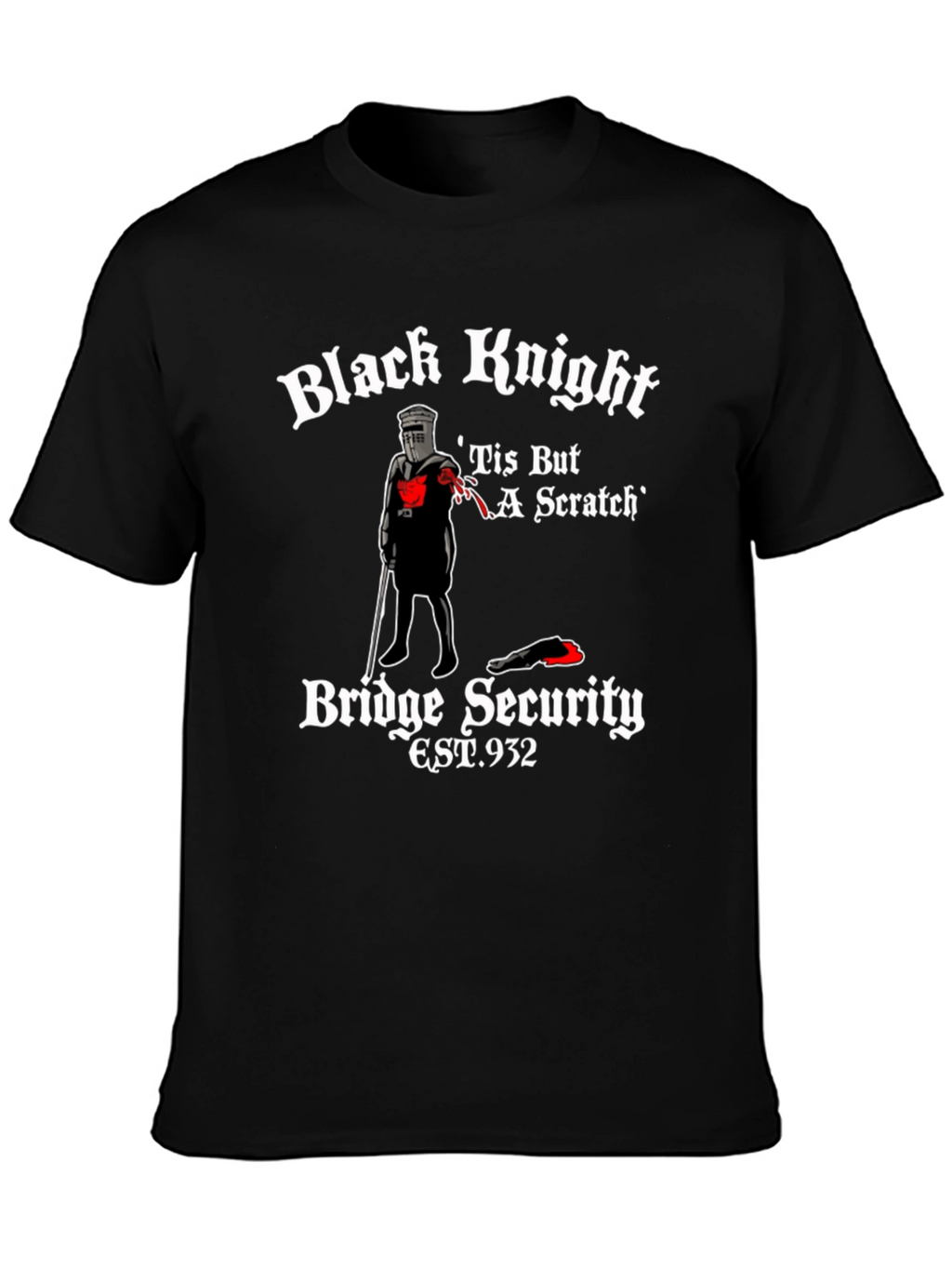 Black Knight Tis But A Scratch T-Shirt