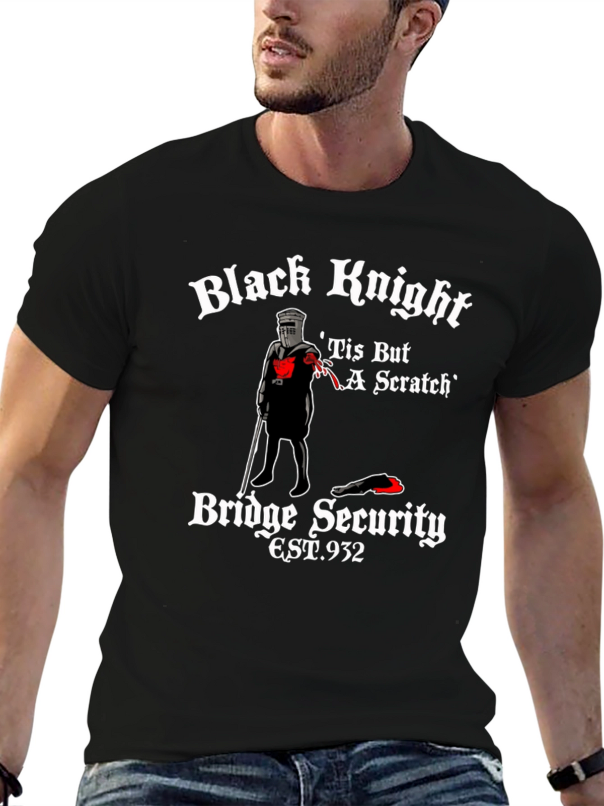Black Knight Tis But A Scratch T-Shirt