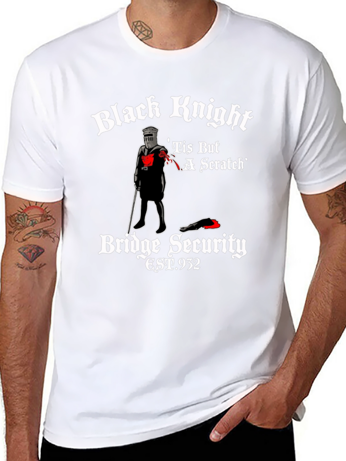 Black Knight Tis But A Scratch T-Shirt