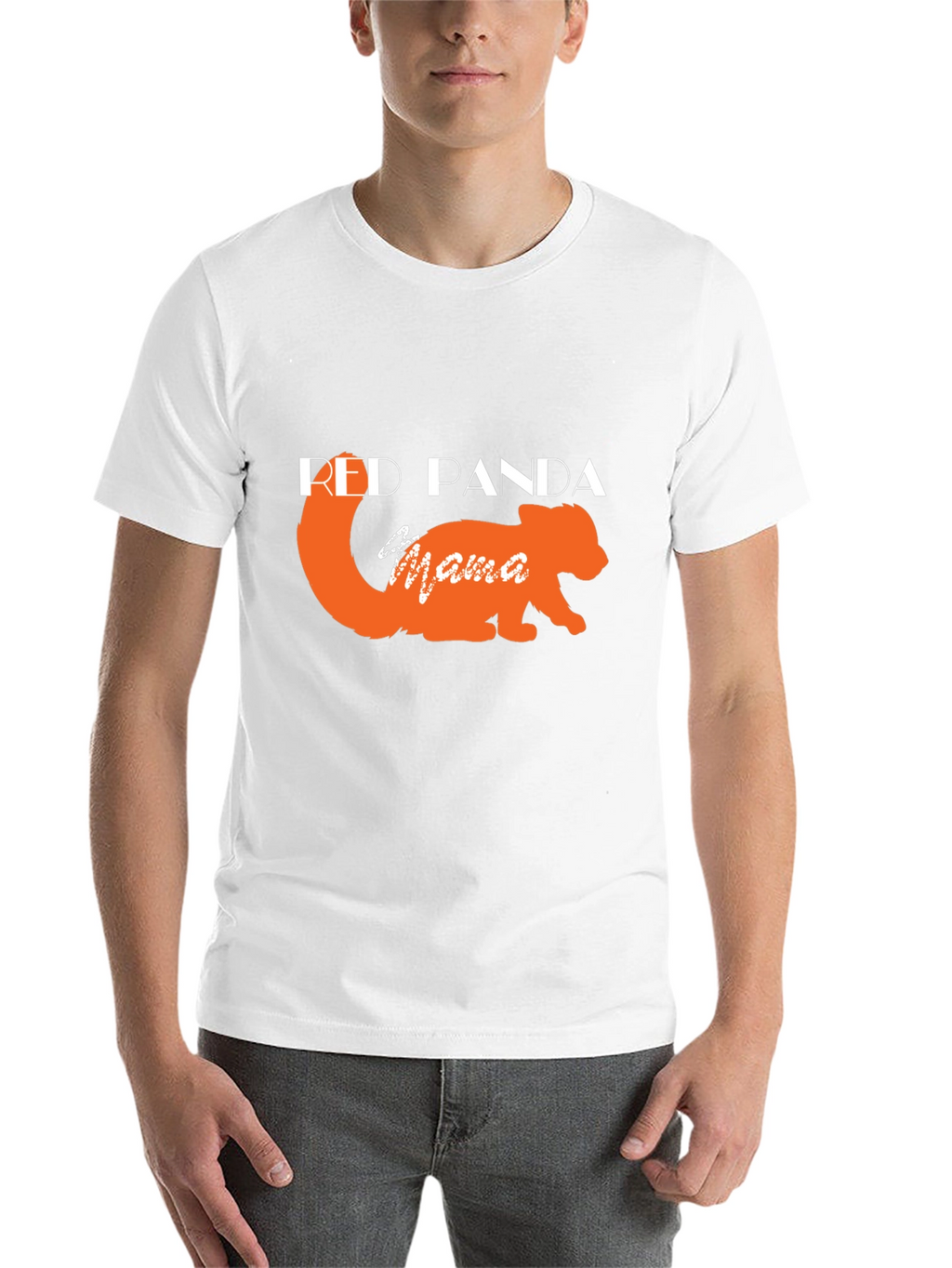 Red Panda Mama Black T-Shirt