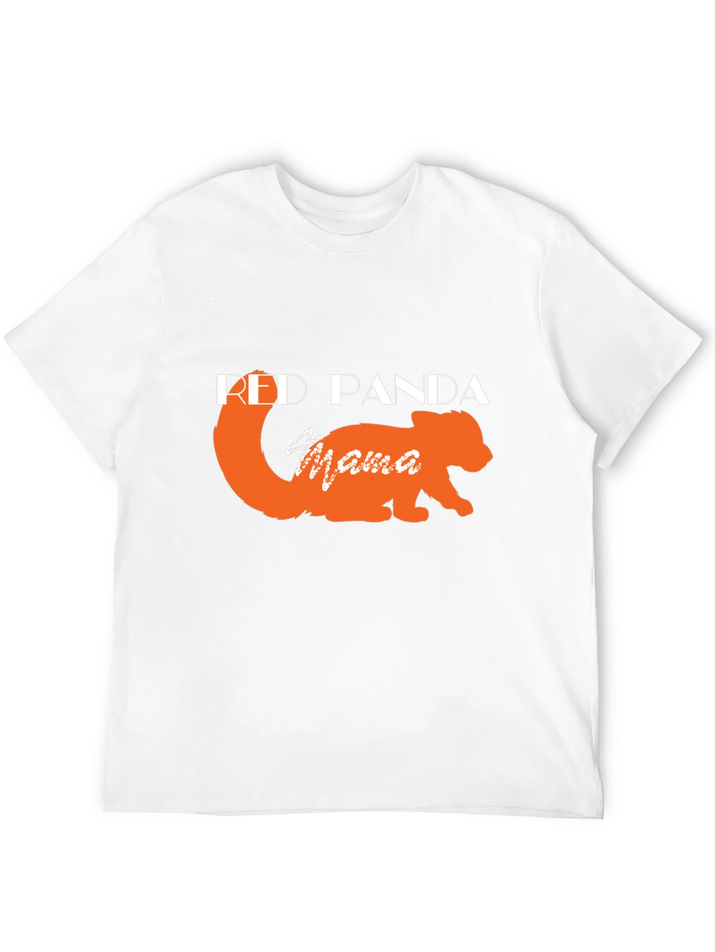 Red Panda Mama Black T-Shirt
