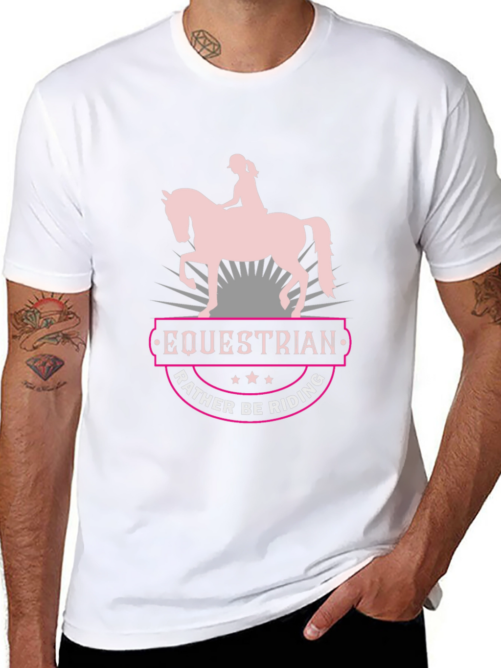 Equestrian Rather Be Riding Black T-Shirt