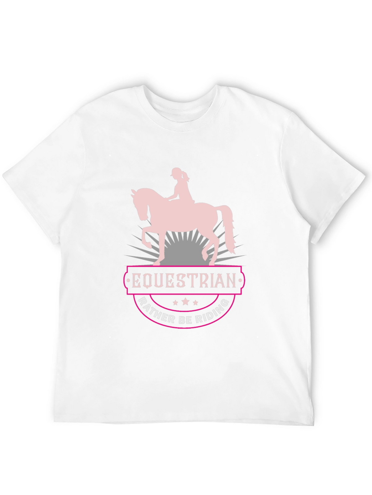 Equestrian Rather Be Riding Black T-Shirt