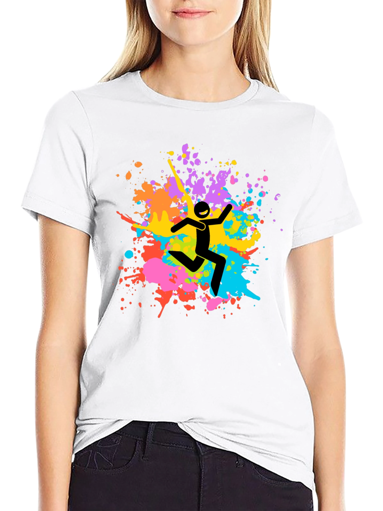 Colorful Splatter Graphic Tee