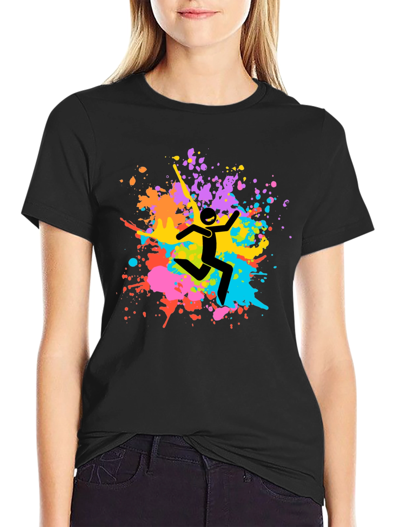 Colorful Splatter Graphic Tee