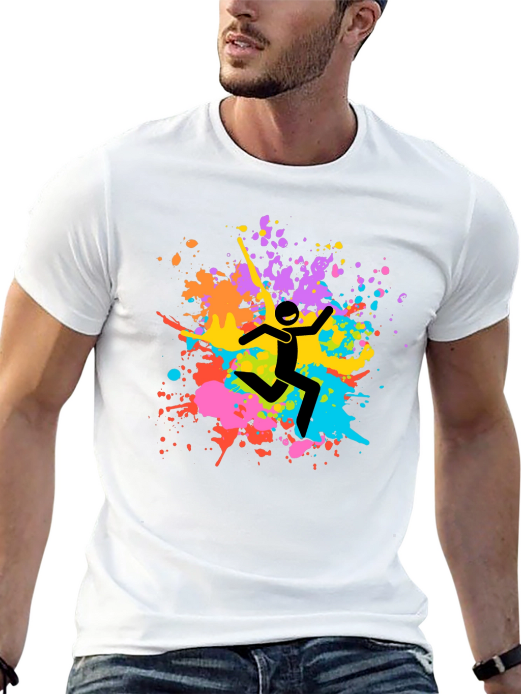 Colorful Splatter Graphic Tee