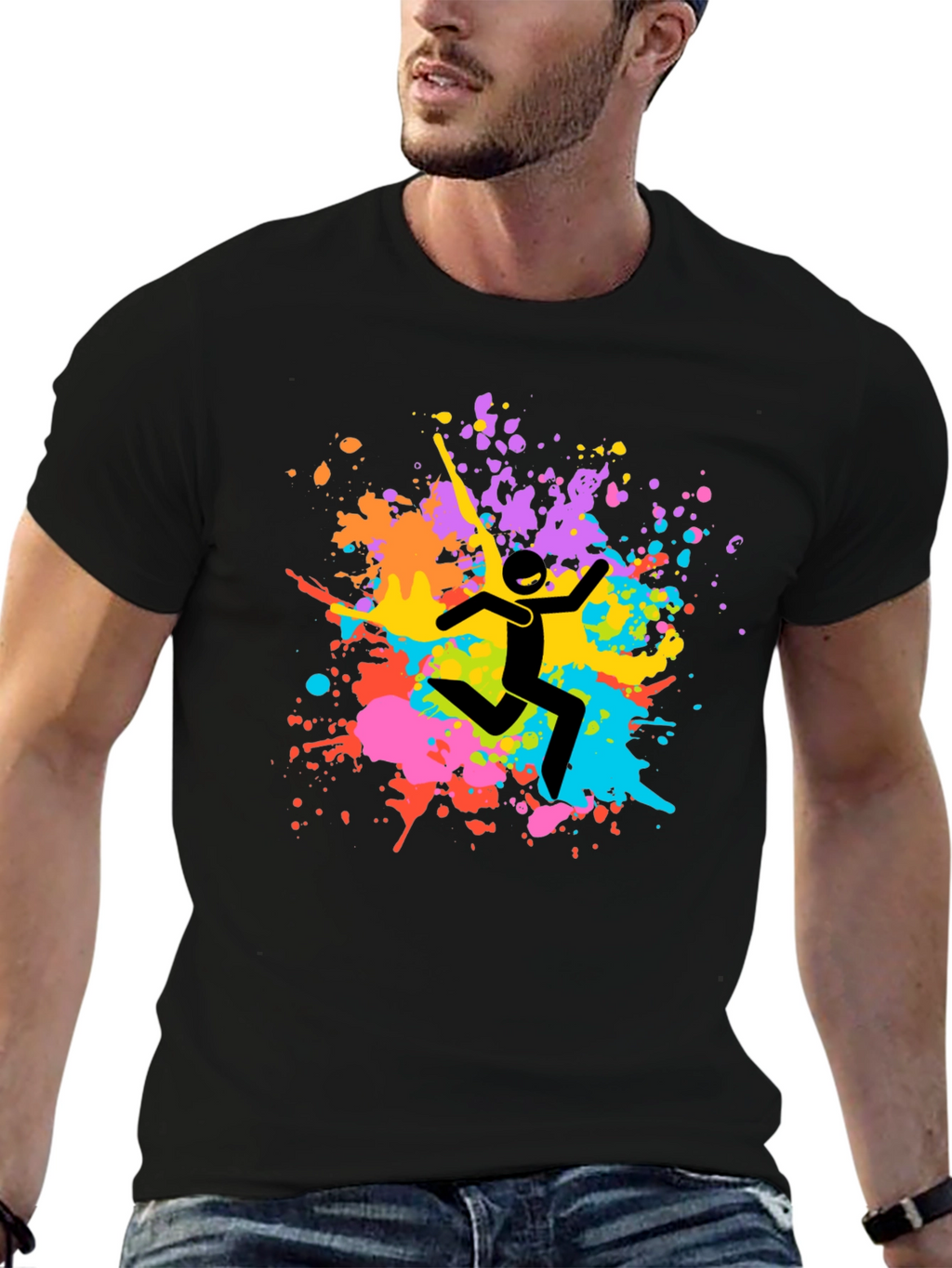 Colorful Splatter Graphic Tee
