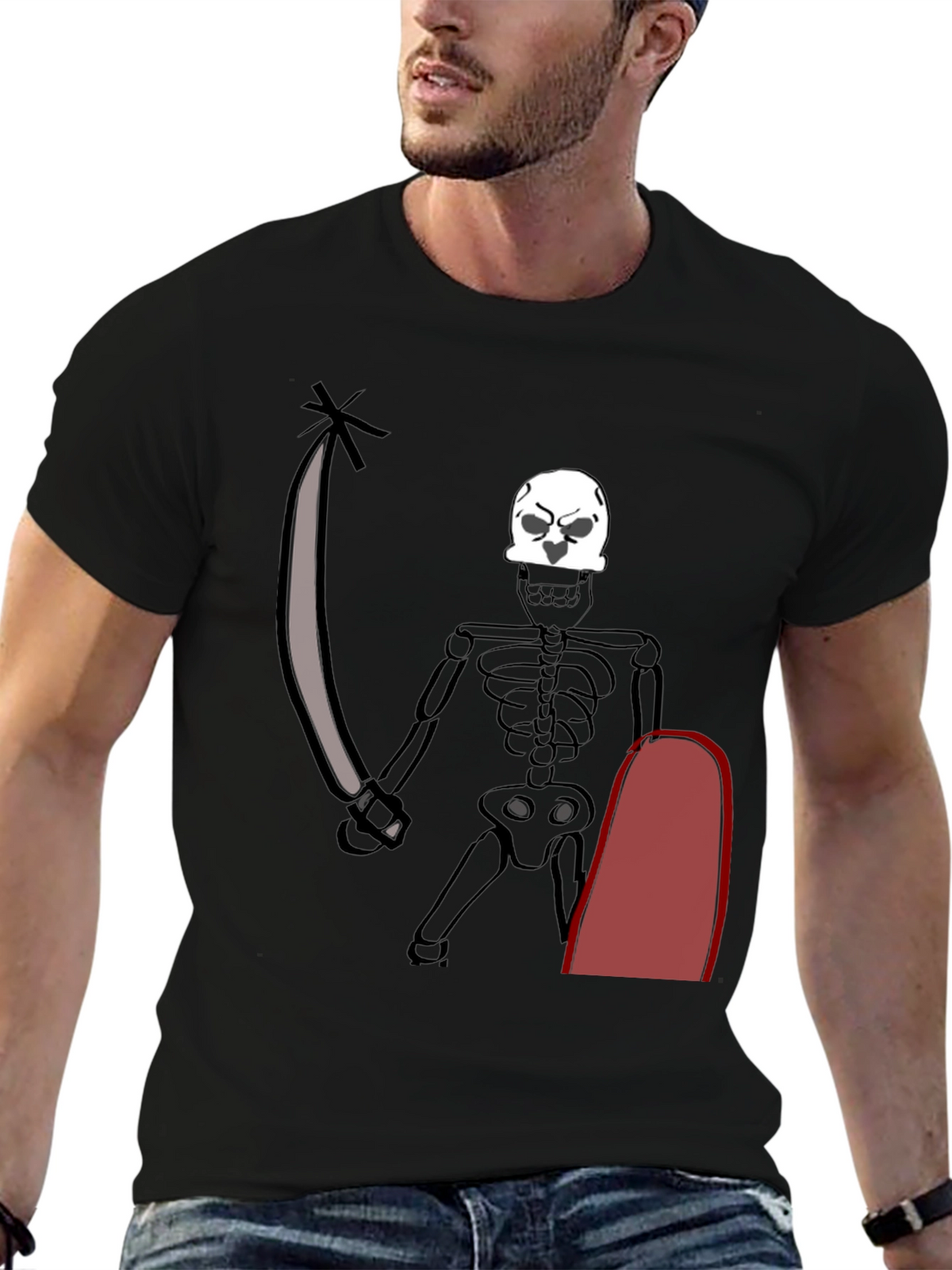 Skeleton Pirate T-Shirt - Black