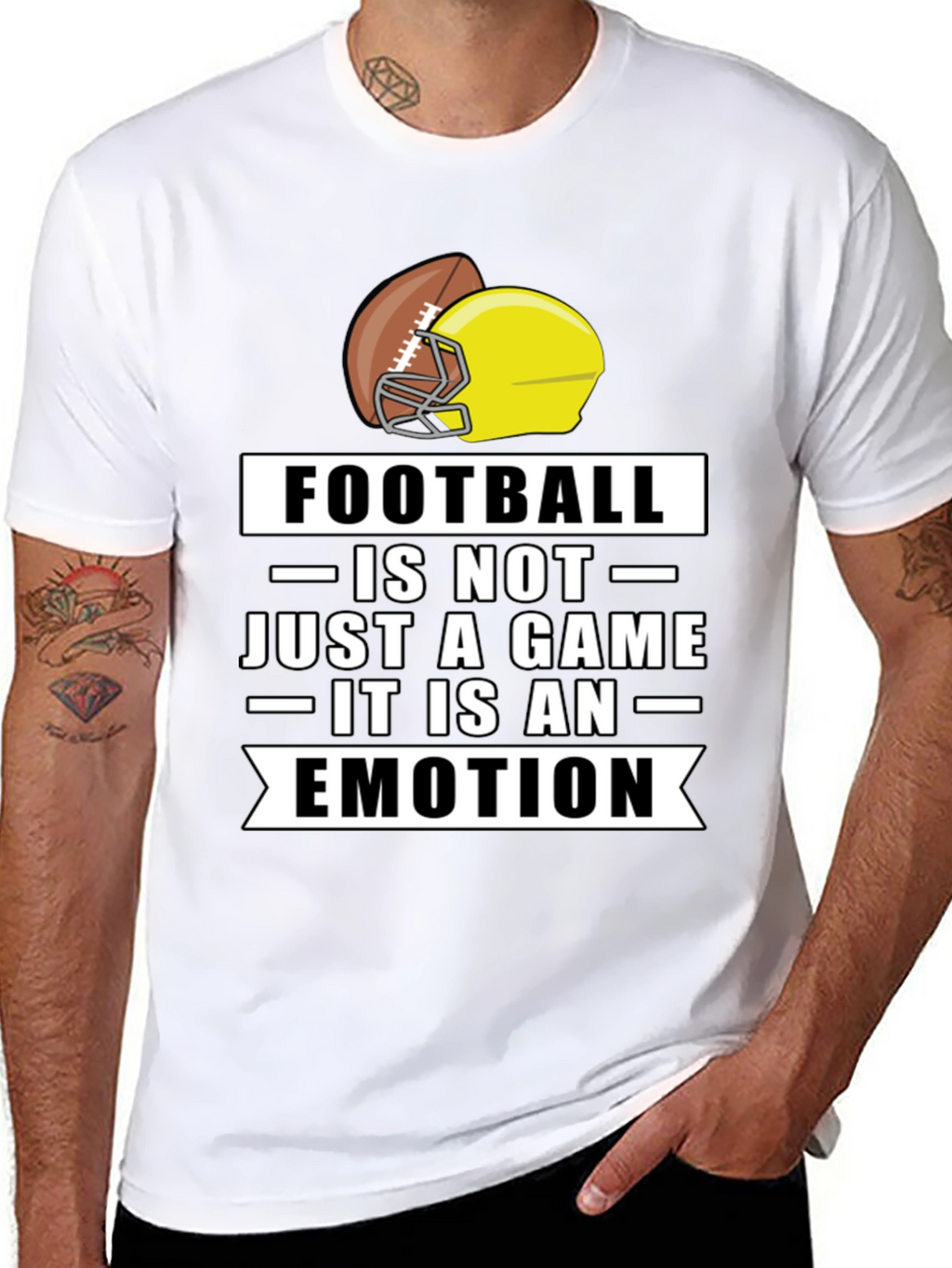 Football is an Emotion Black T-Shirt