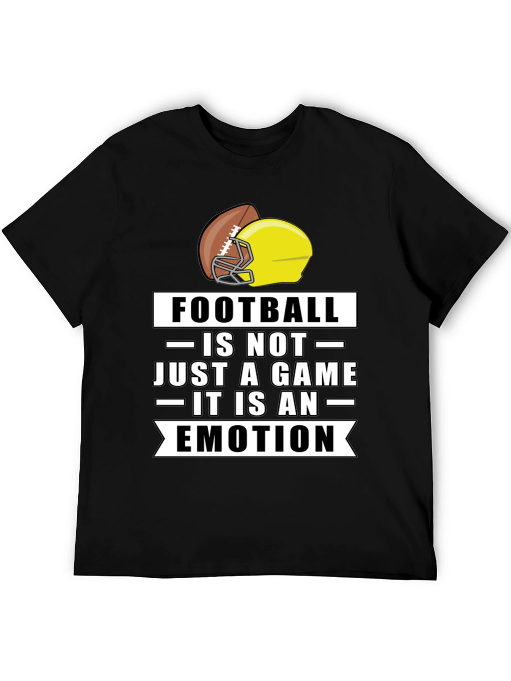 Football is an Emotion Black T-Shirt