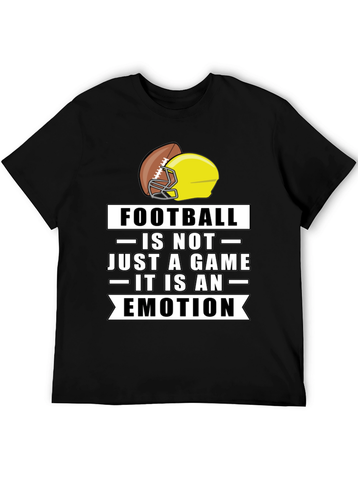 Football is an Emotion Black T-Shirt