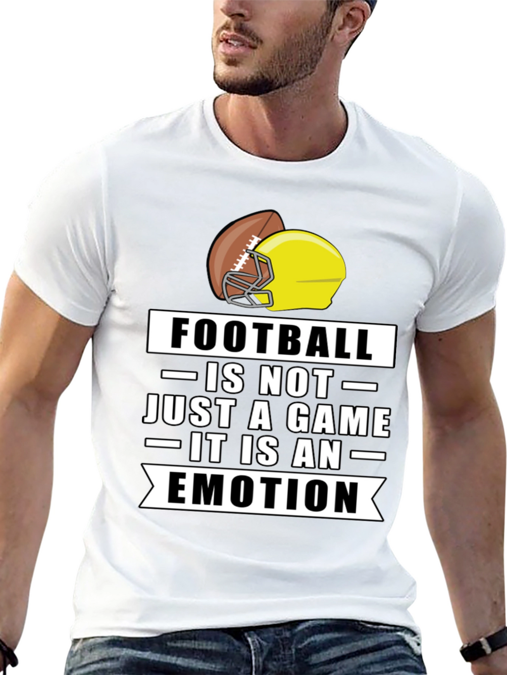 Football is an Emotion Black T-Shirt