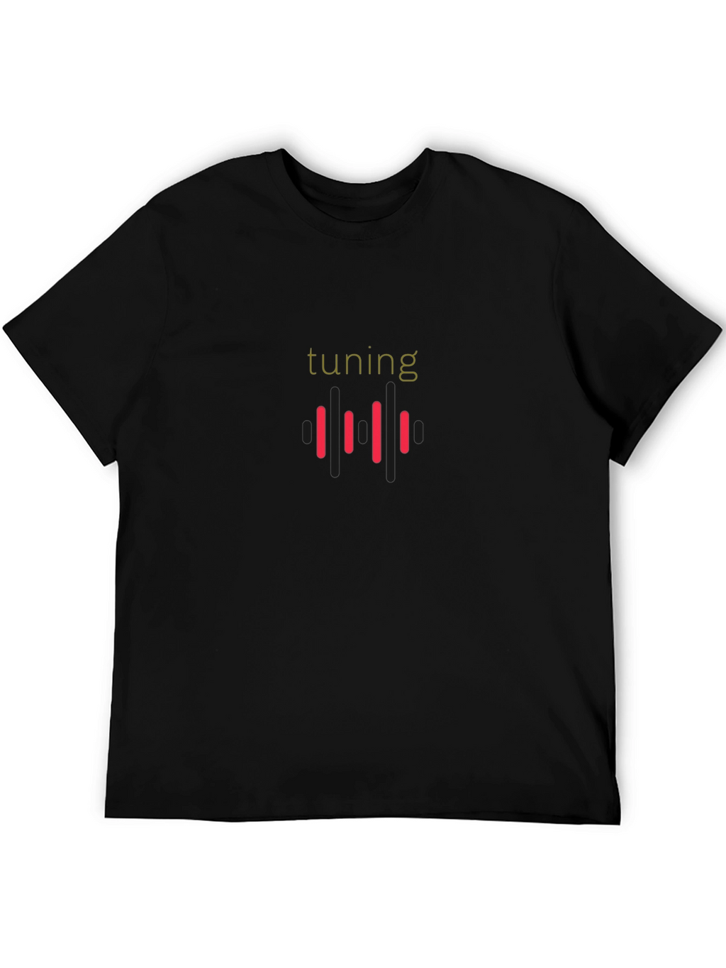 Tuning Graphic Print Tee - Black Cotton Blend