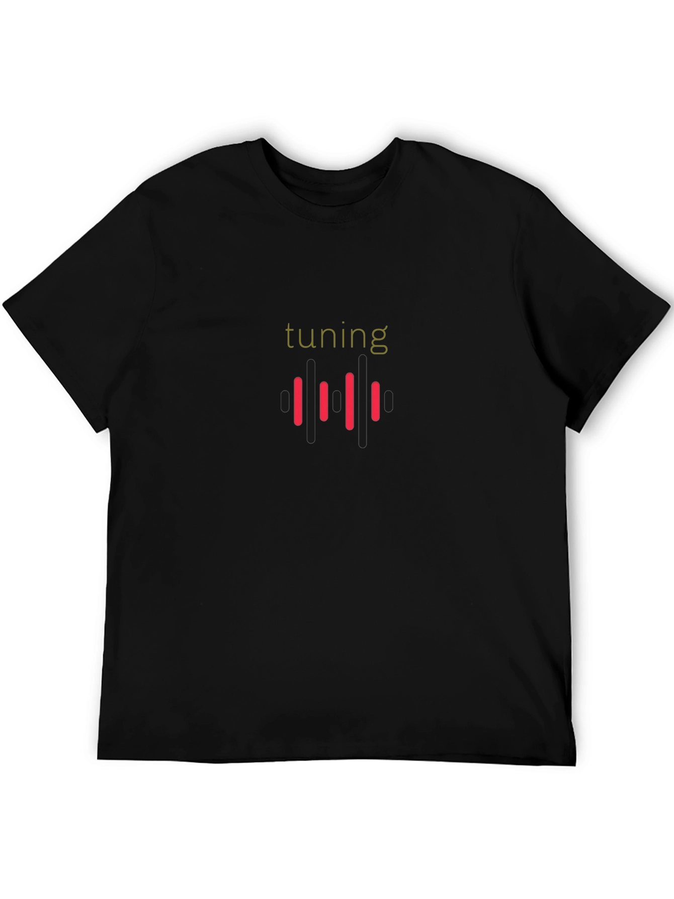 Tuning Graphic Print Tee - Black Cotton Blend