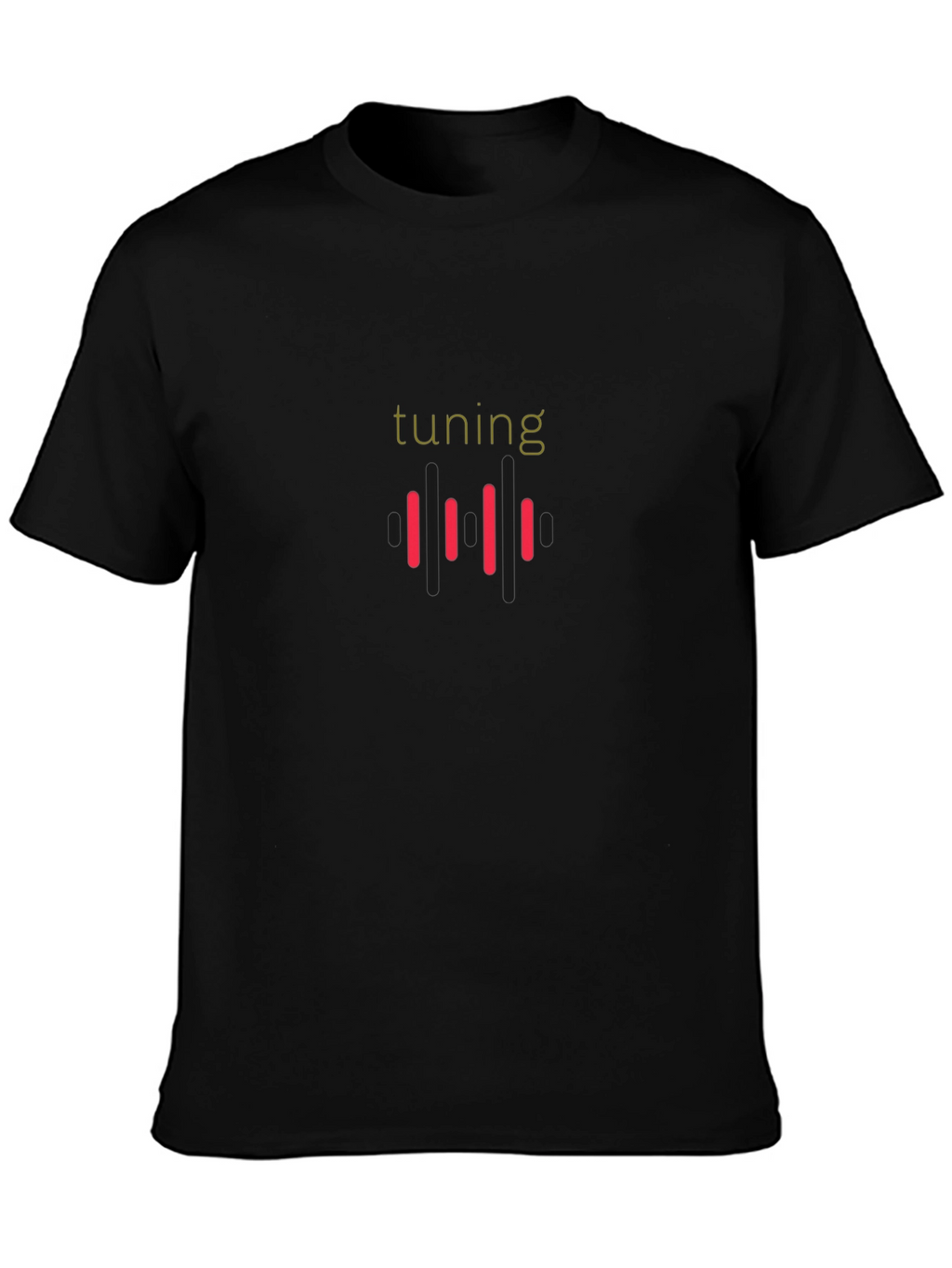 Tuning Graphic Print Tee - Black Cotton Blend