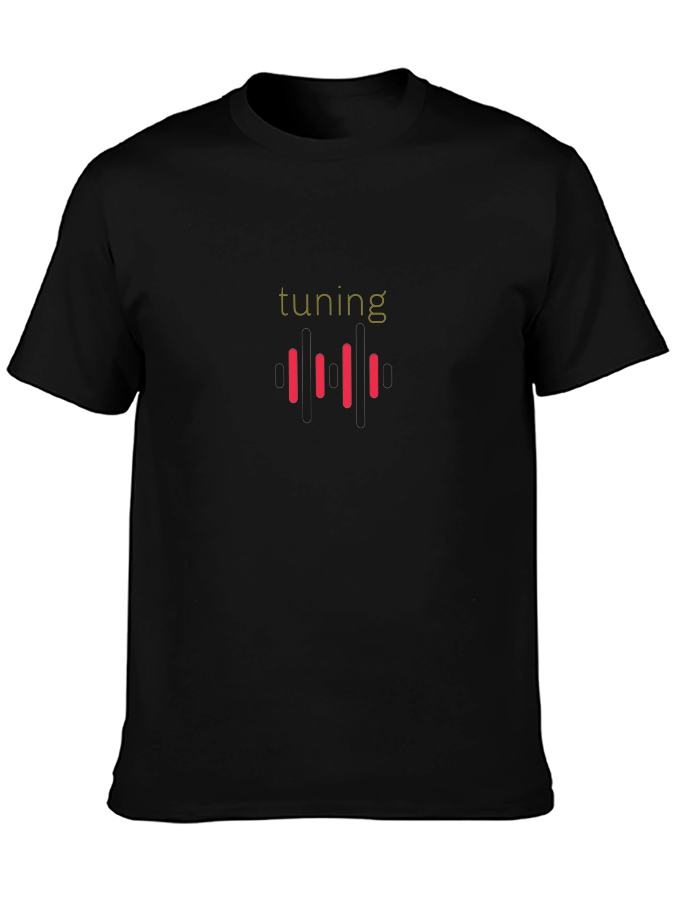 Tuning Graphic Print Tee - Black Cotton Blend