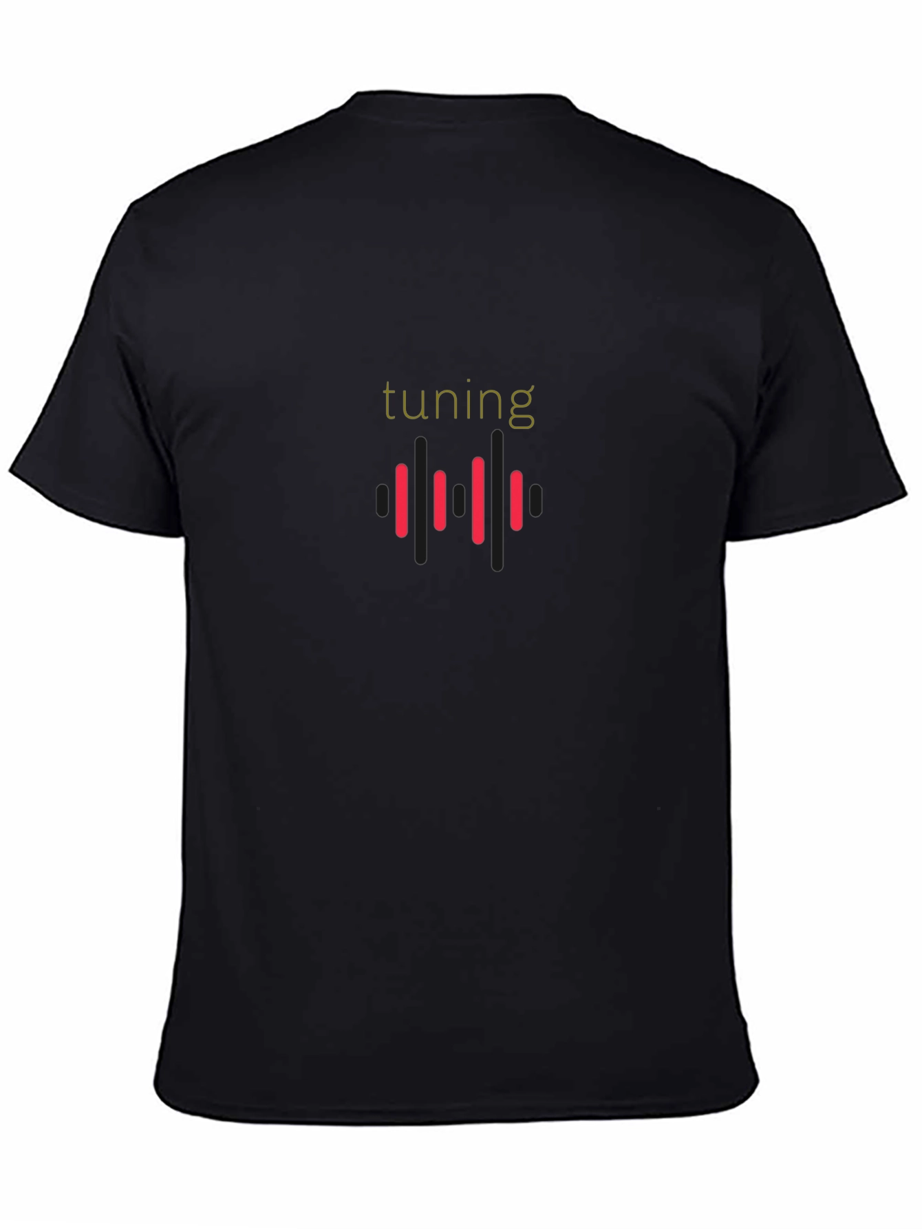 Tuning Graphic Print Tee - Black Cotton Blend