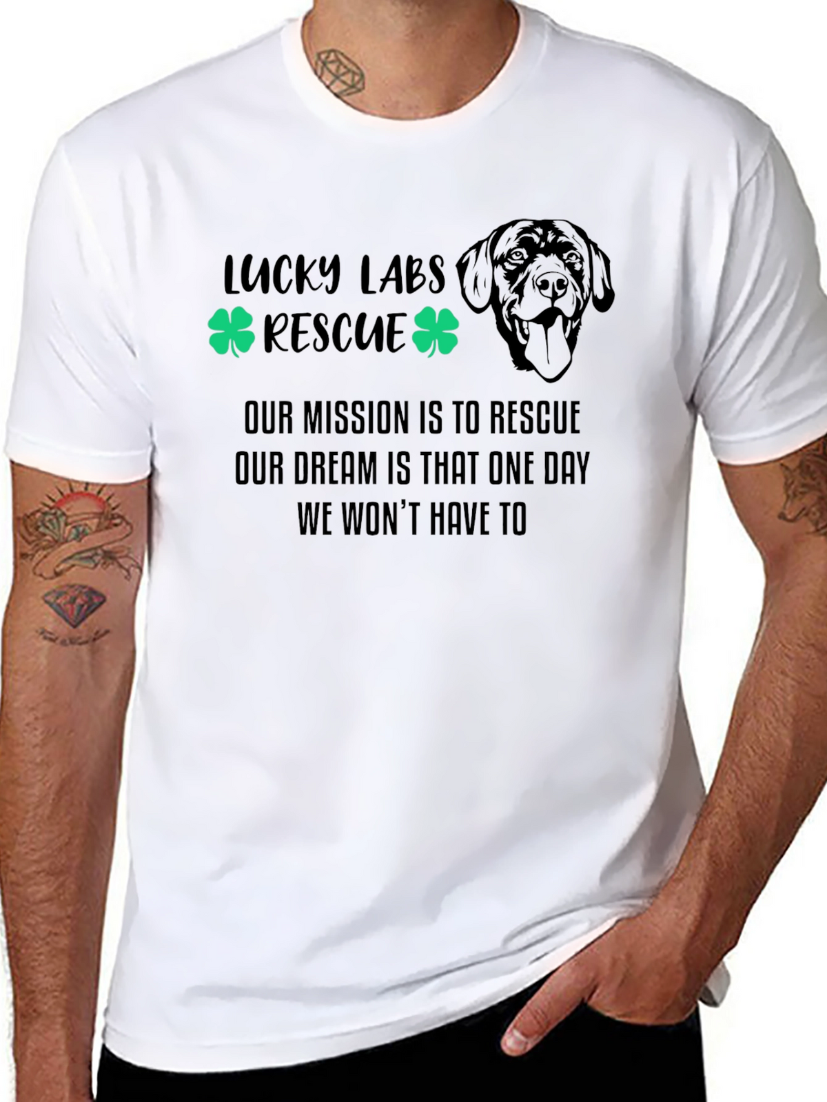 Lucky Labs Rescue T-Shirt - Dog Lover Tee