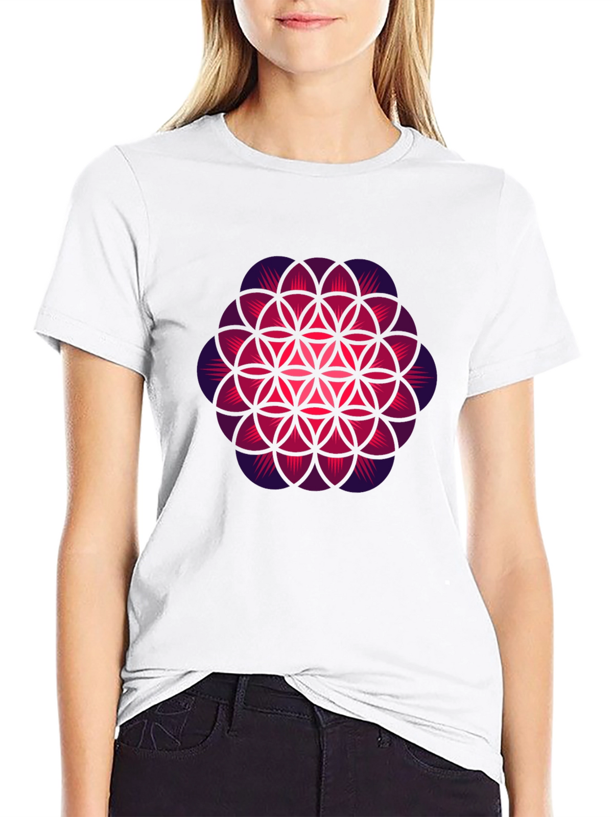 Flower of Life Graphic Tee - Black T-Shirt