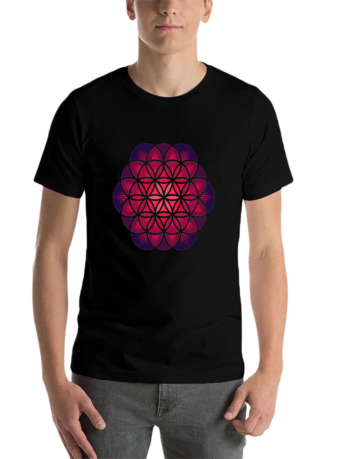 Flower of Life Graphic Tee - Black T-Shirt
